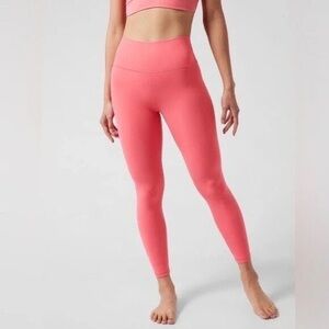 Athleta Transcend 7/8 Tight Size Large In Pink NWOT